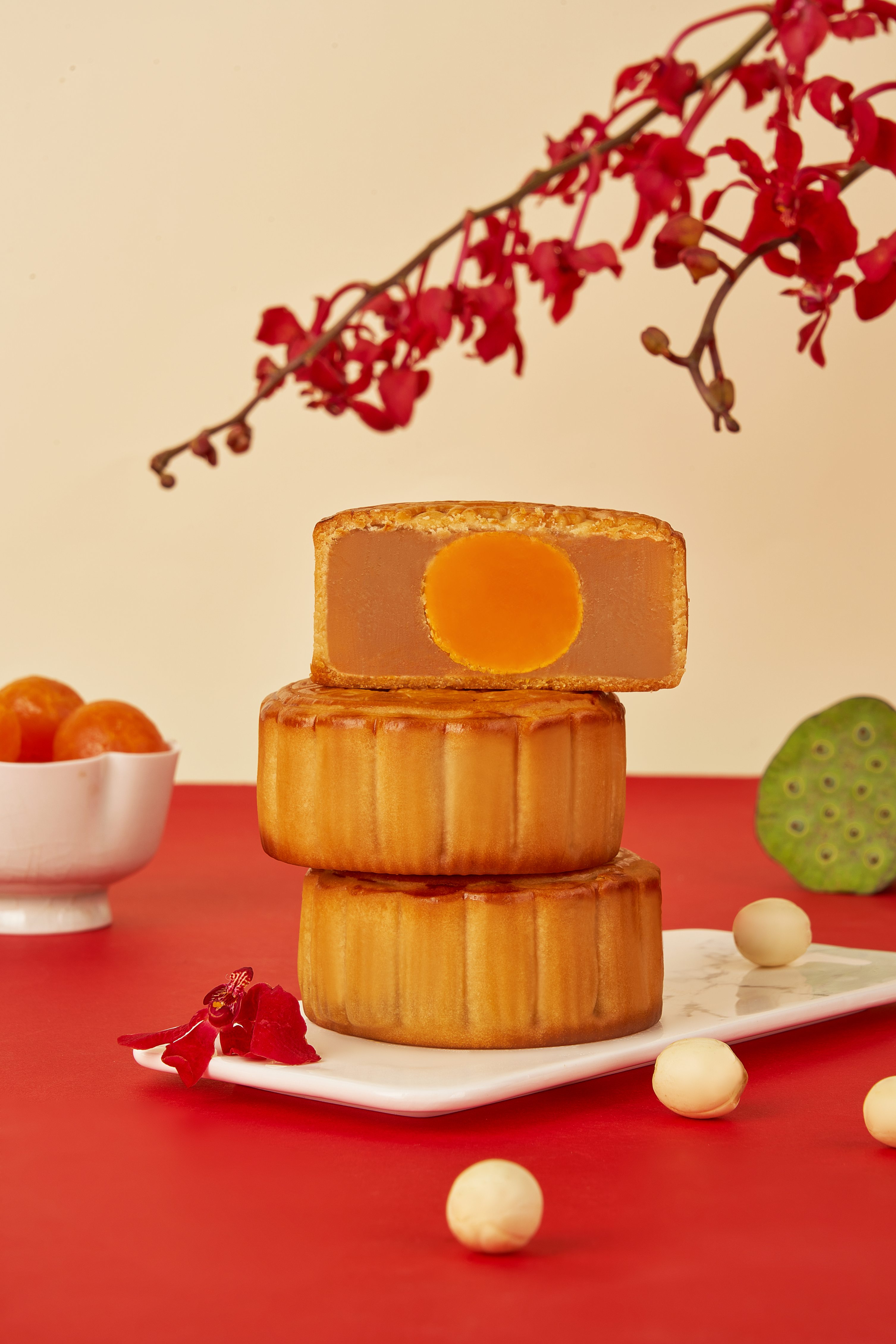 蛋黄白莲蓉月饼700g 